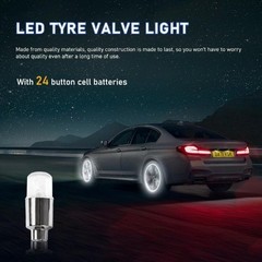8PCS White LED Tire Valve Stem Cap Lights, Neon Spoke Flash Light Color: White