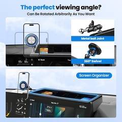 Upgraded 360° Rotation Magnetic Phone Holder Organizer for Kia K4 2025 2026