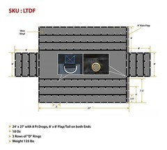 24×27 (8′ Drop) Lumber Tarp Truck Trailer Flatbed 18oz Double Flap