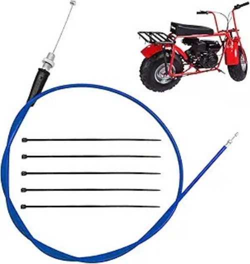Universal 50 Inch Go Kart Throttle Cable with Pedal Brake an Color: Cable-blue