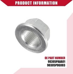 Power Steering Pump Pulley Nut 90305PAAA01 90305P0G003, Durable Metal Inner, for
