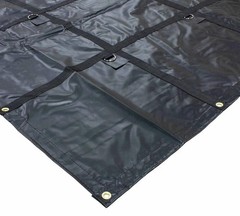 2 Pk 16′ x 27′ Flatbed Truck Tarps 18oz Steel Tarp – Black