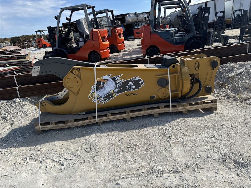 NEW TOFT Hydraulic Swivel Shear CAT 320 Excavator 80 Mm Pins 20 Ton Steel Rotati