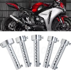 Exhaust Silencer Motorbike Muffler Insert Baffle Silencer U Color: silver-35mm