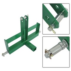Green 3 Point 2″ Receiver Hitch Drawbar W/Suitcase Weight Brackets for CAT 1