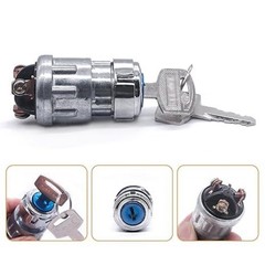 Universal 12V 3-Position Ignition Switch with Key (Off/On/Start) and 2 Keys for