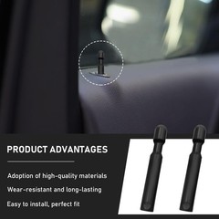 2 PCS Black Car Door Lock Pull Pin Control Post Knobs, Compatible with F-150, FO