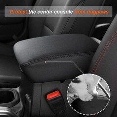 Center Console Cover for Wrangler JL JLU 2026 Color: Black with Black Stitches