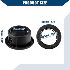 Cigarette Lighter Inner Power Outlet Mounting Ring Bezel in Durable Black Plasti