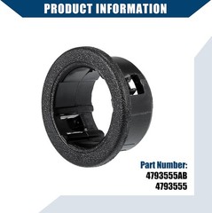 Cigarette Lighter Inner Power Outlet Mounting Ring Bezel in Durable Black Plasti