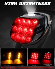 Smoked LED Rear Brake Tail Light Integrated Turn Signals Taillights Compatible