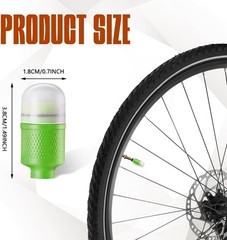 4PCS Green LED Tire Valve Cap Lights, Waterproof Neon Wheel Light Color: Green