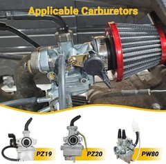 35mm Motorcycle Air Filter Compatible with 50cc 70cc 90cc 110cc 125cc ATV A-Red