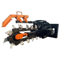 Skidsteer Hydraulic Trencher Attachment fits Bobcat CAT Case John Deere Kubota