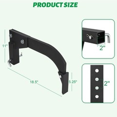 Hitch Mounted Ripper 18” Shank Middle Buster Plow with 2″ Receiver for ATV/UTV