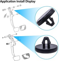4Pcs Brake Light Switch Stopper Kit, Durable Rubber Pedal Pad for Long-Lasting P