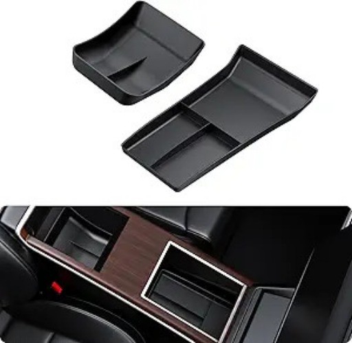Center Console Organizer Tray Pad and Lo Size: For Tesla Model S/X (2022-2026)