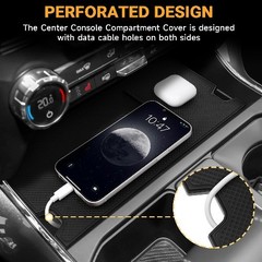 Center Console Compartment Cover for 2021-2026 F150 & 2022-2025 Lightning XLT Ac
