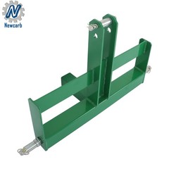 3 Point 2″ Receiver Hitch Drawbar For Cat 1 W/ Suitcase Weight Brackets Green