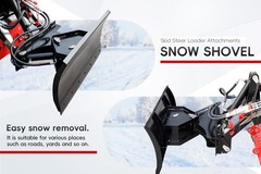 30° Tilting 43inch Snow Plow Blade Dozer Attachment for Mini Skid Steer Loader