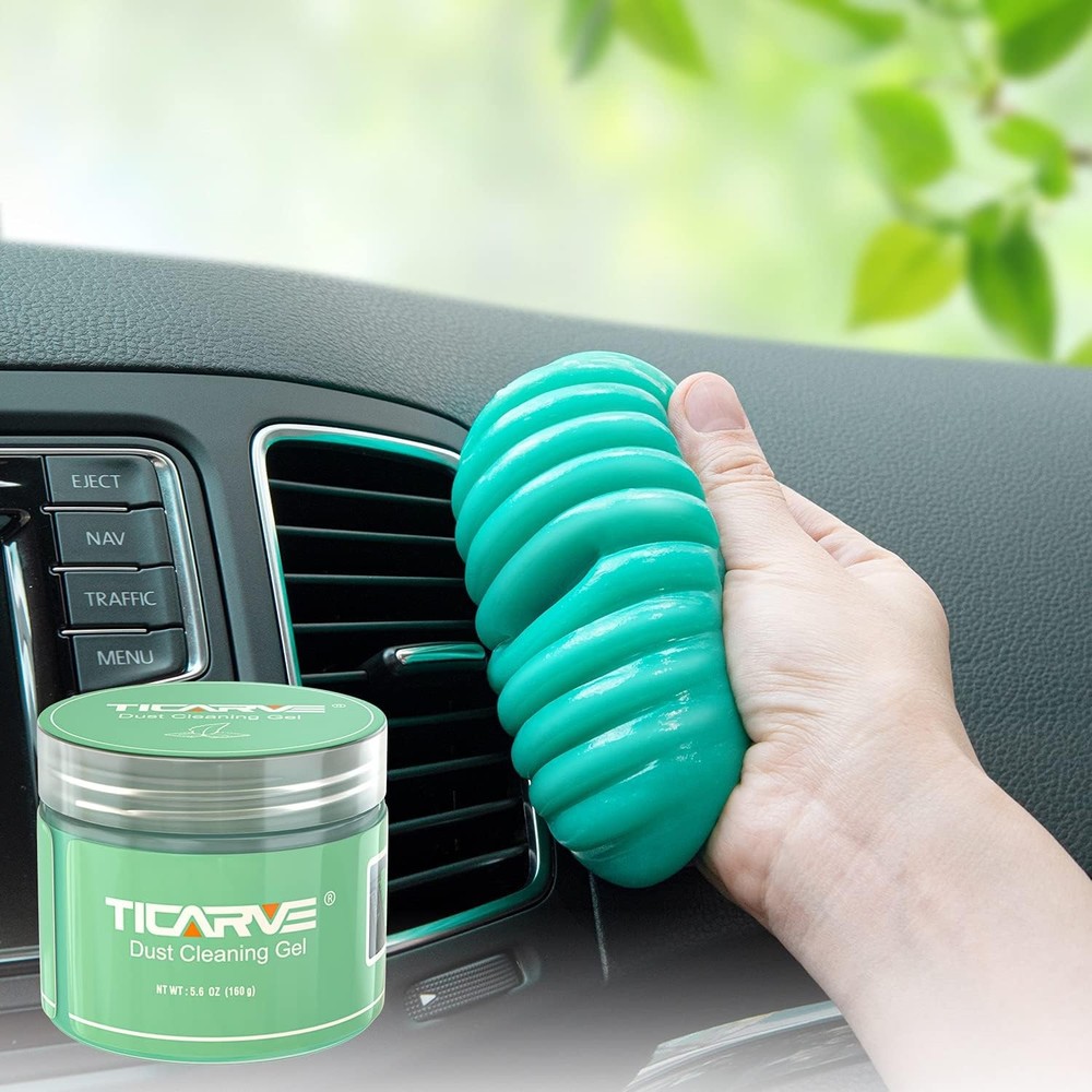 Car Detailing Gel Putty for Interior Cleaning, Automotive Color: Green 1 Pack