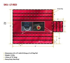 2 Pack Trucking Flatbed Trailer Tarps Heavy Duty 18oz Lumber Tarp 24×27 (8′ D…