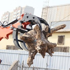 Heavy-Duty Mini Excavator Grabber Attachments Wood Root Grapple 1-2 Tons Diggers