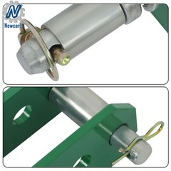3 Point 2″ Receiver Hitch Drawbar For Cat 1 W/ Suitcase Weight Brackets Green