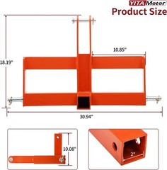 3 Pt 2″ Receiver Hitch Drawbar W/Suitcase Weight Brackets for Tractor CAT 1 US