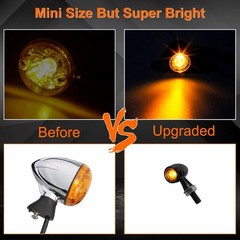 Universal Motorcycle Turn Signals Switch Color: black 2 with amber/white light
