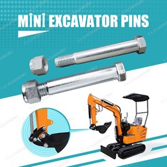 25mm/0.98in Pins Fits For Mini Excavator Attachment Connection（2 PCS）