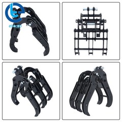 Wide Opening Excavator Grapple for Compact Diggers -Quick Attach