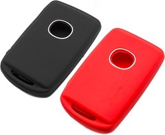 Silicone Key Fob Cover Fit for 3 6 CX-3 CX-30 CX-5 CX-50 CX-9 Color: Black Red