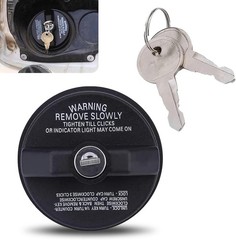 1 PC Car Fuel Tank Cap, ABS Plastic Locking Fuel Tank Cap with Two Keys, Replace