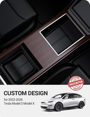 Center Console Organizer Tray Pad and Lo Size: For Tesla Model S/X (2022-2026)