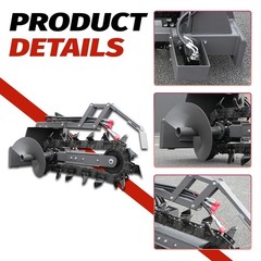 Free Shipping HUAYEE NEW Skid Steer Loader Trencher Attachment Loader Trencher