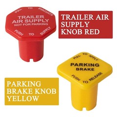 Parking Brake and Trailer Air Supply Mv-3 Knob Yellow & Red Fit for Peterbilt Ke