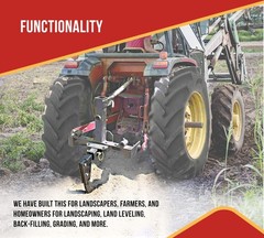 3Point Hitch Mounted Ripper Box Scraper V2 for Soil Conditioning