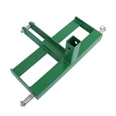 3 Point 2″ Receiver Hitch Drawbar Green W/ Suitcase Weight Brackets For CAT 1