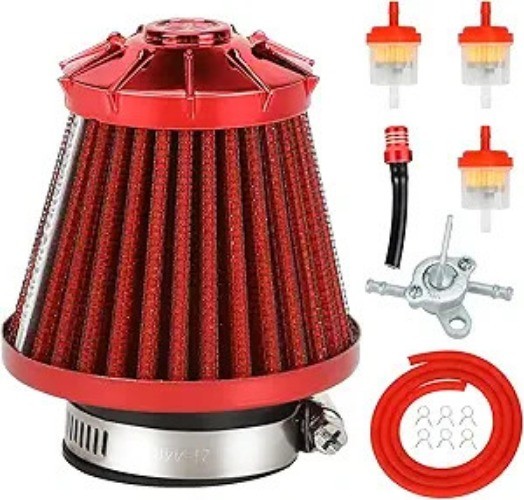 35mm (1-3/8″) Air Filter Compatible with 125cc 110cc 90 70 50 ATV Color: A-Red