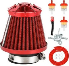 35mm (1-3/8″) Air Filter Compatible with 125cc 110cc 90 70 50 ATV Color: A-Red