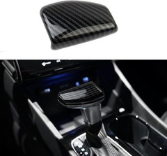 Carbon Fiber Style Center Console Gear Shift Head Cover Trim for Tucson/Santa Cr