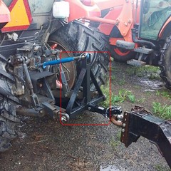 3 Point 2″ Receiver Trailer Hitch Drawbar Adapter Category One Tractor