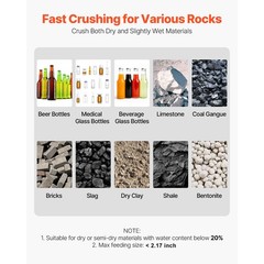 Uimoso Electric Hammer Crusher 2.5KW Grain Mill with 3 Replaceable Screens