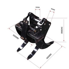 Heavy-Duty Mini Excavator Grabber Attachments Wood Root Grapple 1-2 Tons Diggers