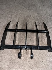 1 Ton Mini Excavator Rake attachment Small Digger new never used black 5 forks