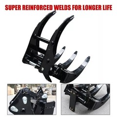Heavy-Duty Mini Excavator Grabber Attachments Wood Root Grapple 1-2 Tons Diggers