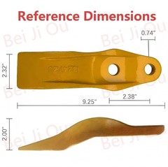 5Skid Steer, Loader Bolt-On Uni-Teeth 132-4720, 2 3/8″ Hole to Hole Spacing
