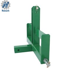 3 Point 2″ Receiver Hitch Drawbar For Cat 1 W/ Suitcase Weight Brackets Green