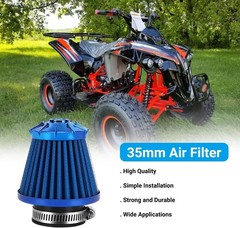 35mm (1-3/8″) Air Filter Compatible with 110cc 125cc 50cc 70cc ATV Quad Blue